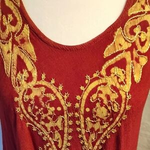 Womens Viscose Free Size Tank Dress Midi Burgandy india